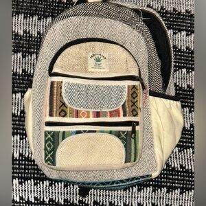 Hemp Multicolor Patterned Backpack boho